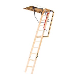 Escalier bois coupe feu 60min - 2.80m sous plafond - Trémie 60X100cm - LWF60/60100-280