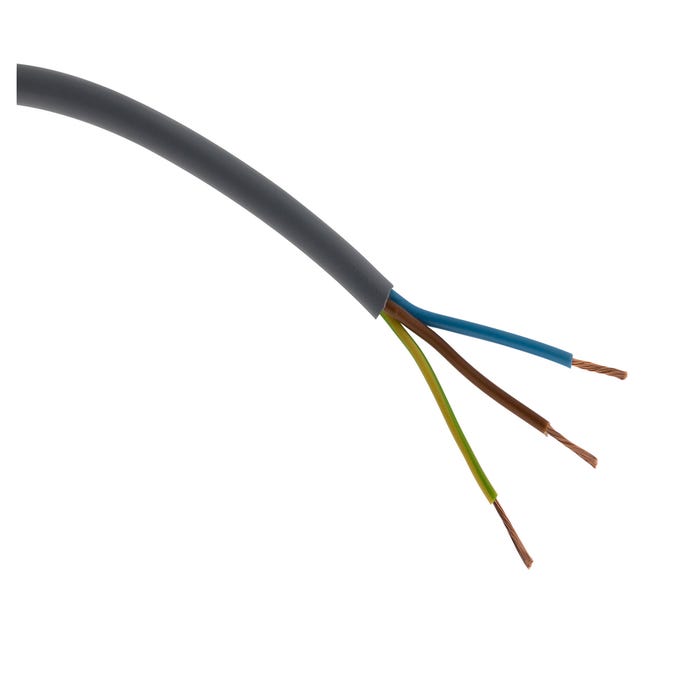 Câble d'alimentation électrique HO5VV-F 3G2,5mm² Gris - 150m - Zenitech