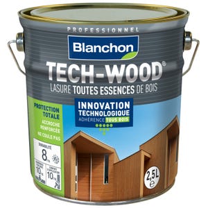 Lasure Tech-Wood Brun acajou - 2,5L - BLANCHON