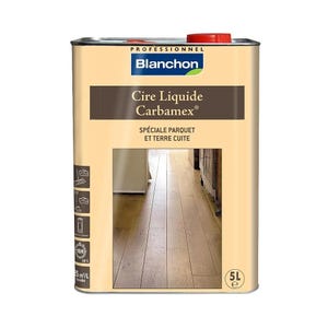 Cire liquide Blanchon Carbamex naturel 5L pour parquet et terre cuite