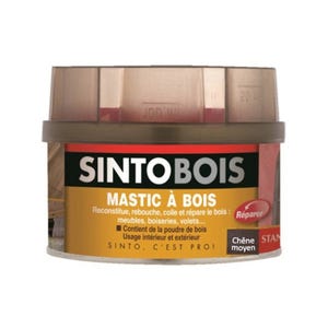 Mastic SINTOBOIS + Tube durcisseur SINTO - Chêne Moyen - Boite 1 L - 23712