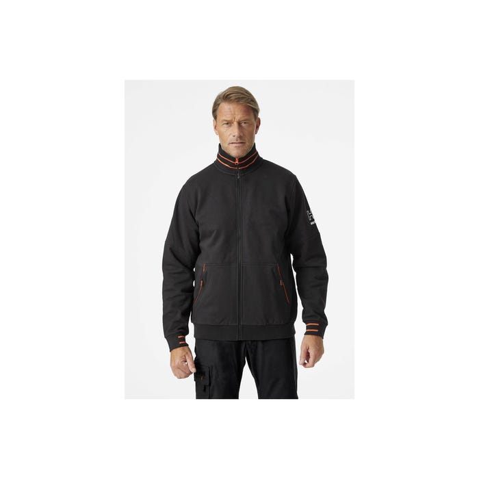 Sweat-shirt zippé noir kensington - HELLY HANSEN - Taille S