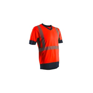 T-shirt HV manches courtes Komo rouge et marine - Coverguard - Taille L