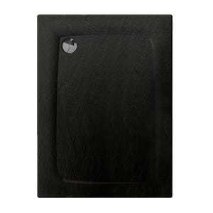 Receveur de douche extra-plat texture effet pierre MOONEO RECTANGLE 120 x 90 cm noir