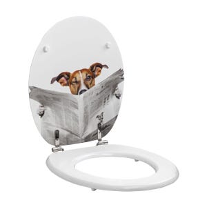 Abattant WC en MDF décor BUSINESS DOG