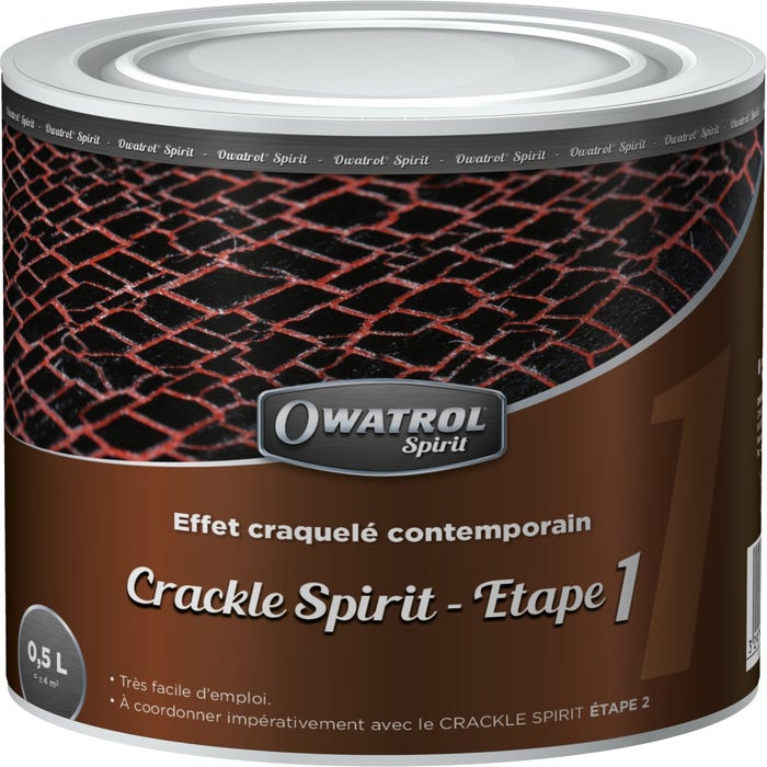 Effet craquelé contemporain Owatrol CRACKLE SPIRIT ETAPE 1 0.5 litre