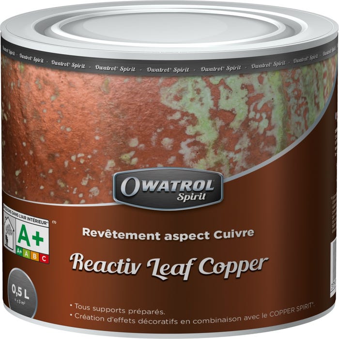 Revêtement aspect cuivre Owatrol REACTIV LEAF CUIVRE 0.5 litre