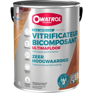 Vitrificateur bicomposant incolore pour trafic intense Owatrol ULTIMAFLOOR MAT Incolore (owp12) 4 litres