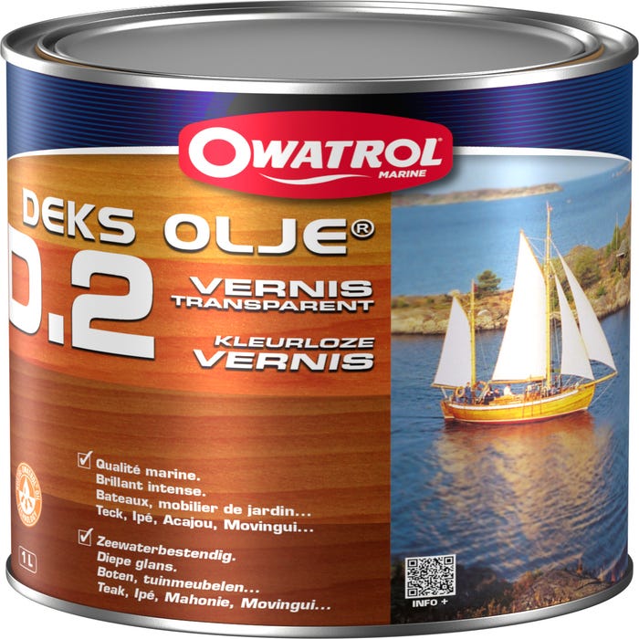 Vernis marine souple Brillant Owatrol DEKS OLJE D.2 Incolore 20 litres