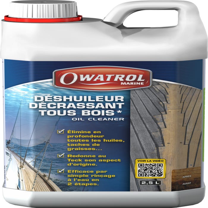 Deshuileur et décrassant tous bois Owatrol OIL CLEANER 2.5 litres