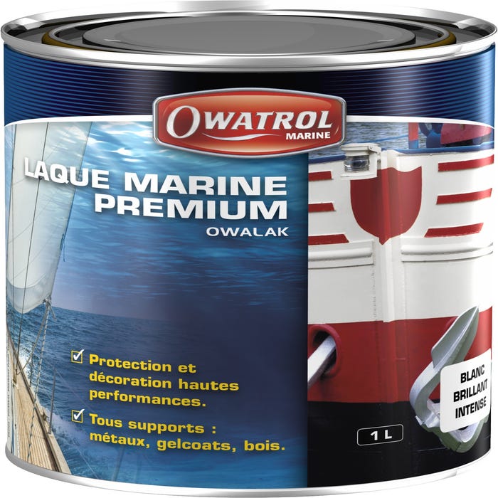 Laque marine brillante anticorrosion Owatrol OWALAK MARINE Blanc 2.5 litres