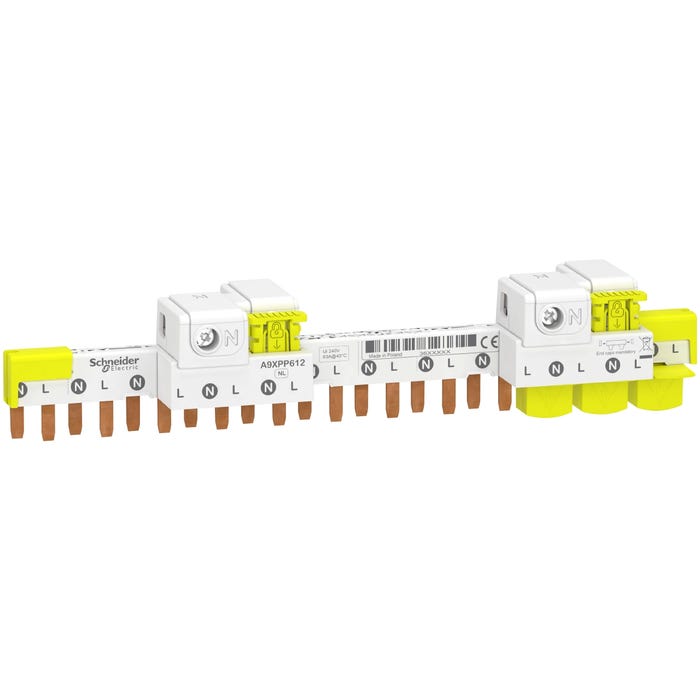 peigne - idt40 - 1p+n - 12 modules - avec connecteur - schneider electric a9xpp612