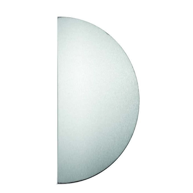 Plaque demi lune à coller aluminium 300x150mm - DUVAL - 19-0620-9900