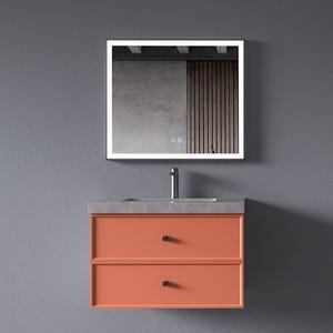 Meuble de salle de bain Orange Delhi - 80 cm