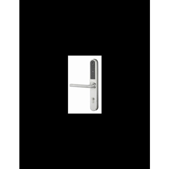INTELOCK - Paire de poignées connectées Intelock Multi, pour porte d'entrée, entr'axes 85mm, argent