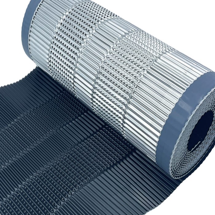 Closoir de faîtage tout aluminium 400 mm X 5 ml NOIR souple ventilé - Ral 9005