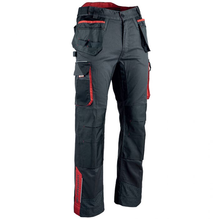 Pantalon de travail stretch avec poches genouillère 2 positions et poches flottantes ULTIMATE gris sombre FACOM