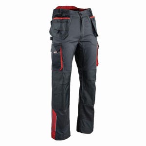 Pantalon stretch facom ultimate poches flottantes noir/gris/rouge - fxww1020e