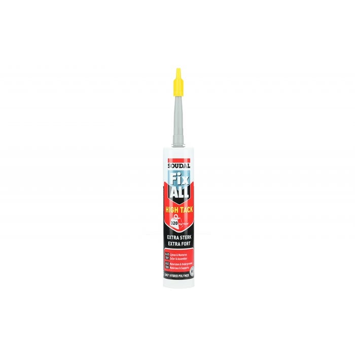 Mastic colle Fix All High Tack gris cartouche 290ml - SOUDAL - 100270