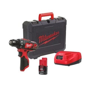 Perceuse-visseuse 12V Milwaukee M12 BDD-201 + batterie 2 Ah + chargeur + coffret - MILWAUKEE TOOL - 4933479439