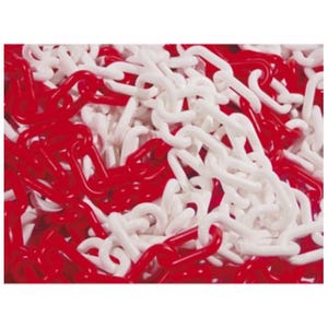 Chaîne en plastique 5m rouge/blanche N°8 LS sachet - TALIAPLAST - 530122