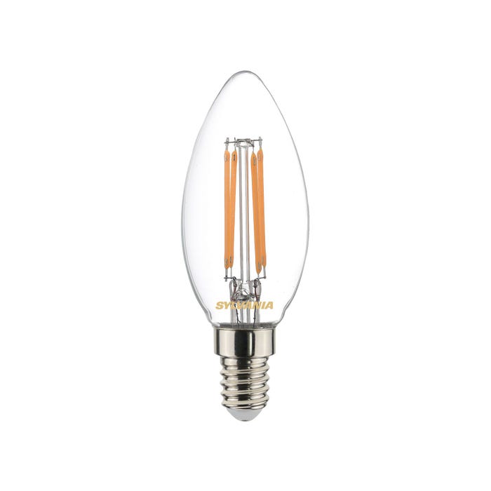 Lampe TOLEDO RETRO flamme 827 E14 4,5W 470lm dimmable nouveau modèle - SYLVANIA - 0029344