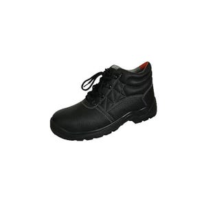Chaussures de sécurité hautes NACRITE S1P SRC en cuir fleur de vachette noir P35 - B0911-35