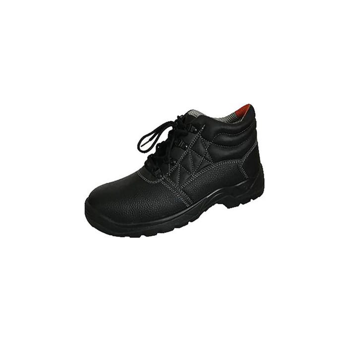 Chaussures de sécurité hautes NACRITE S1P SRC en cuir fleur de vachette noir P48 - B0911-T48