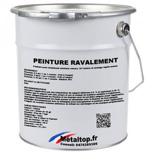 Peinture Ravalement - Metaltop - Noir graphite - RAL 9011 - Pot 5L