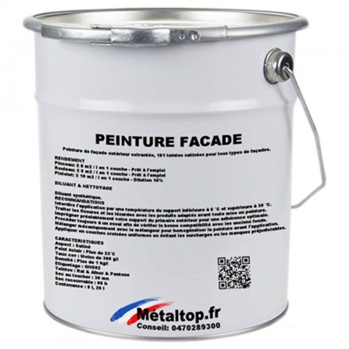 Peinture Facade - Metaltop - Brun noisette - RAL 8011 - Pot 25L