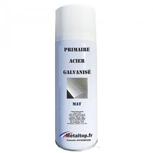 Primaire Acier Galvanise - Metaltop - Gris fenêtre - RAL 7040 - Bombe 400mL