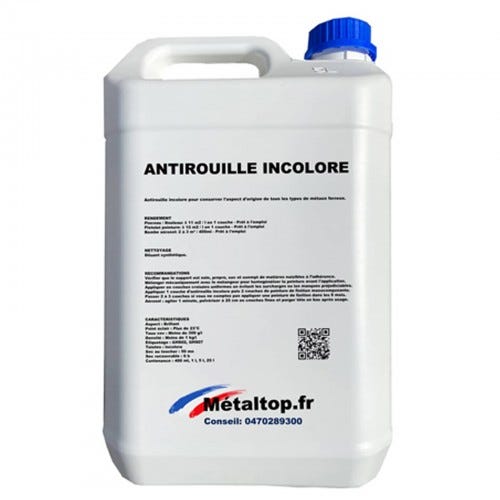 Antirouille Incolore - Metaltop - RAL Incolore - Pot 25L