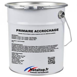 Primaire Accrochage - Metaltop - Blanc pur - RAL 9010 - Pot 5L