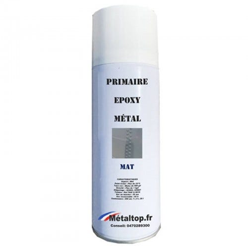Primaire Epoxy Metal - Metaltop - Blanc pur - RAL 9010 - Bombe 400mL