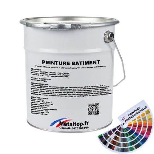 Peinture Batiment - Metaltop - Rouge de sécurité - RAL 3001 - Pot 5L