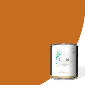 Peinture murs et plafonds biosourcée et dépolluante Orange Linotte Velours 1L, COLIBRI