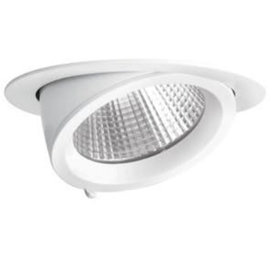 aric 50193 | aric 50193 - downlight rond, orientable, en aluminium blanc, 70deg, led cob intégrée non démontab