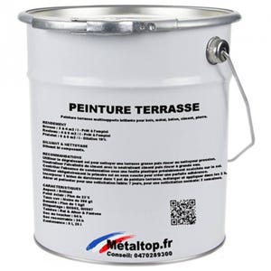 Peinture Terrasse - Metaltop - Rouge tomate - RAL 3013 - Pot 25L