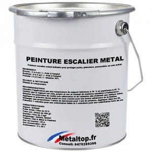Peinture Escalier Metal - Metaltop - Bleu océan - RAL 5020 - Pot 25L