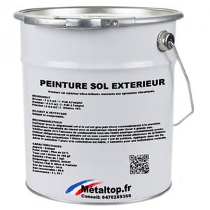 Peinture Sol Exterieur - Metaltop - Bleu turquoise - RAL 5018 - Pot 5L
