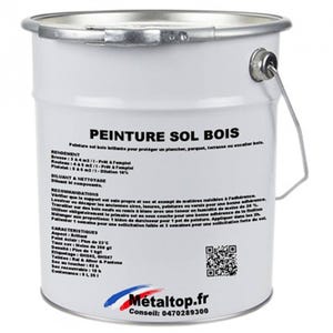 Peinture Sol Bois - Metaltop - Blanc papyrus - RAL 9018 - Pot 5L