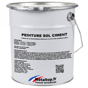 Peinture Sol Ciment - Metaltop - Blanc gris - RAL 9002 - Pot 5L