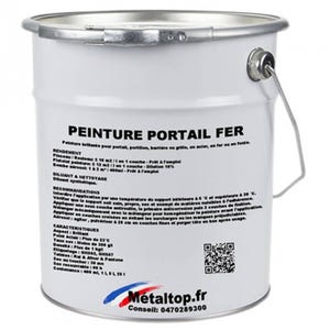 Peinture Portail Fer - Metaltop - Brun noisette - RAL 8011 - Pot 25L