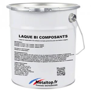 Laque Bi Composants - Metaltop - Gris soie - RAL 7044 - Pot 5L