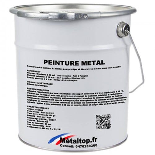 Peinture Metal - Metaltop - Blanc pur - RAL 9010 - Pot 25L