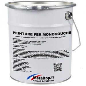 Peinture Fer Monocouche - Metaltop - Orange rouge - RAL 2001 - Pot 5L