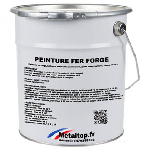 Peinture Fer Forge - Metaltop - Blanc de sécurité - RAL 9003 - Pot 25L