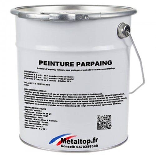 Peinture Parpaing - Metaltop - Gris jaune - RAL 7034 - Pot 5L