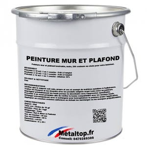 Peinture Mur Et Plafond - Metaltop - Jaune or - RAL 1004 - Pot 20L