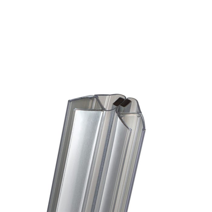 Schulte Paire de joints magnétiques universels 45° dégrées, 201 cm recoupable, pour porte 5, 6 et 8 mm, E100055-90-5-99